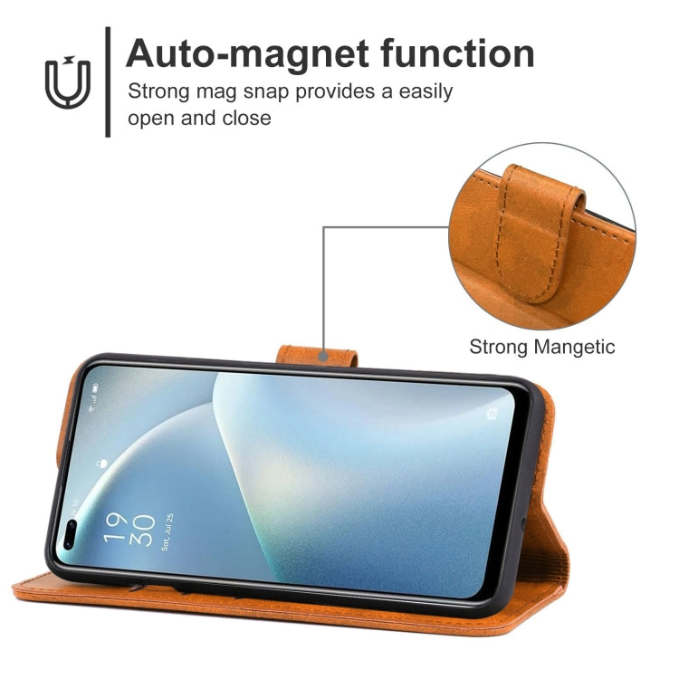 For OPPO Reno4 Lite Leather Phone Case