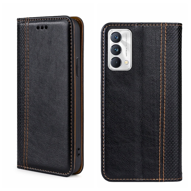 For OPPO Realme GT Master/Q3 Pro Carnival Grid Texture Magnetic Flip Leather Phone Case