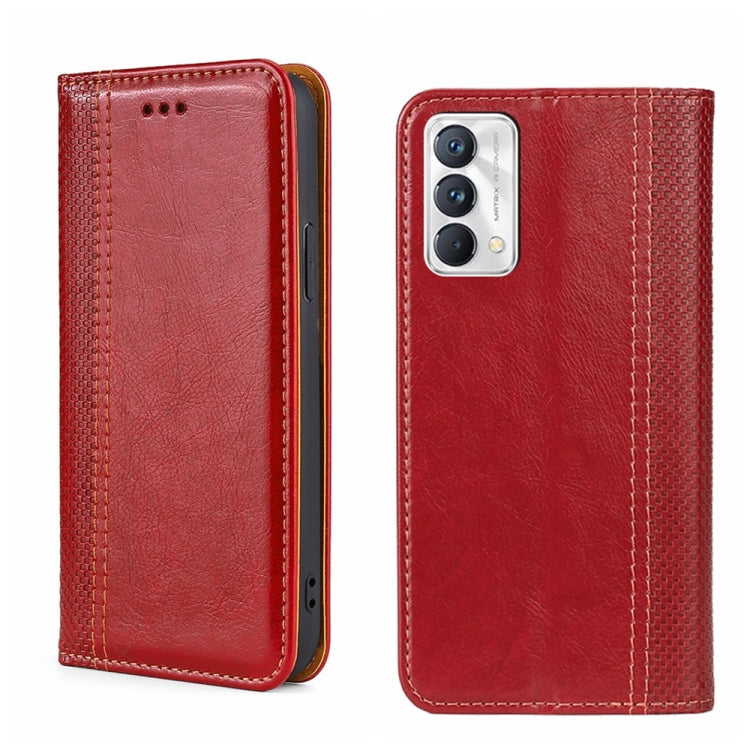 For OPPO Realme GT Master/Q3 Pro Carnival Grid Texture Magnetic Flip Leather Phone Case