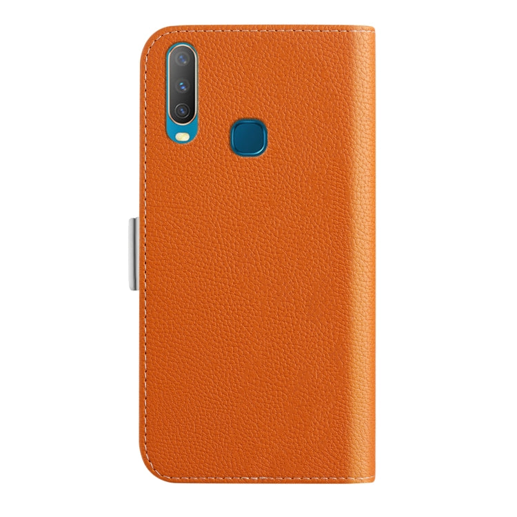 For vivo Y17 Candy Color Litchi Texture Leather Phone Case
