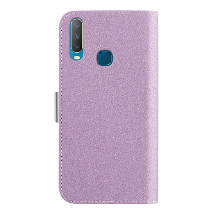 For vivo Y17 Candy Color Litchi Texture Leather Phone Case