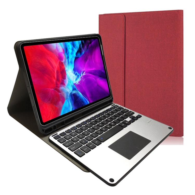 RK11L Aluminum Alloy Touch Bluetooth Keyboard Horizontal Flip Leather Tablet Case for iPad Pro 11 2020 / 2018 with Holder & Pen Slot