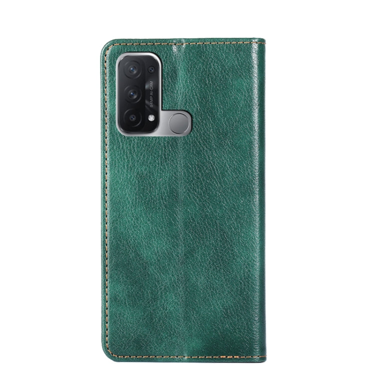 For OPPO Reno5 A Gloss Oil Solid Color Magnetic Leather Phone Case
