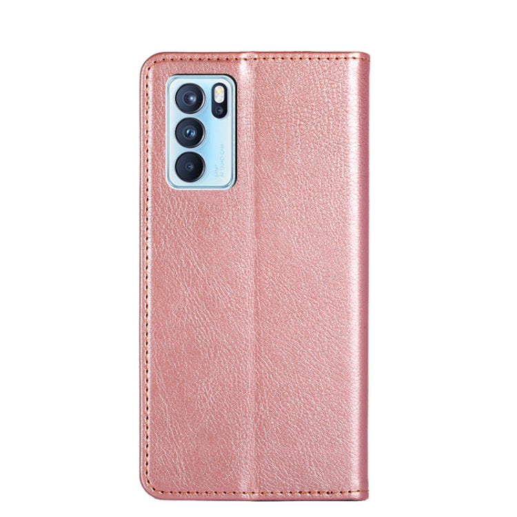 For OPPO Reno6 Pro 5G Gloss Oil Solid Color Magnetic Leather Phone Case