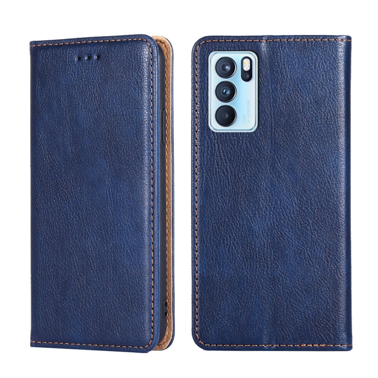 For OPPO Reno6 Pro 5G Gloss Oil Solid Color Magnetic Leather Phone Case