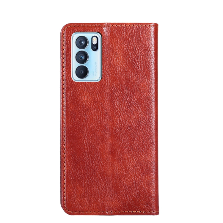 For OPPO Reno6 Pro 5G Gloss Oil Solid Color Magnetic Leather Phone Case