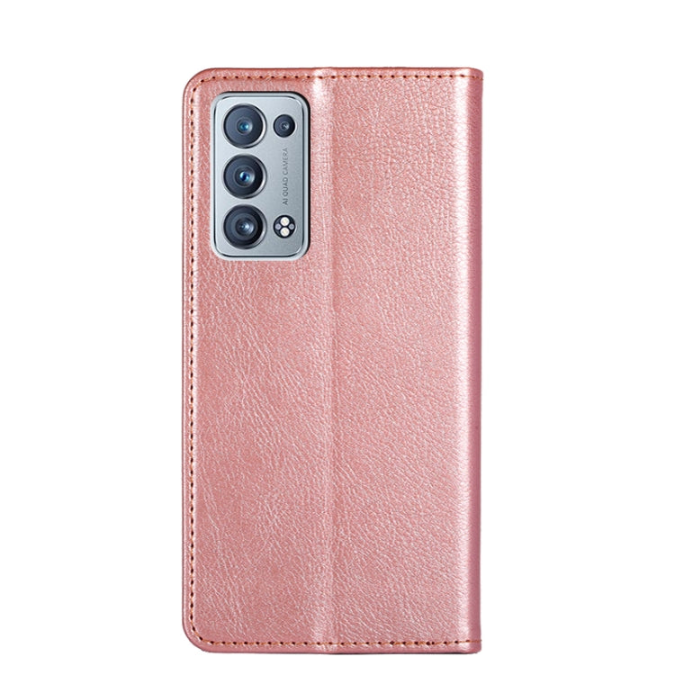 For OPPO Reno6 Pro Plus 5G Gloss Oil Solid Color Magnetic Leather Phone Case