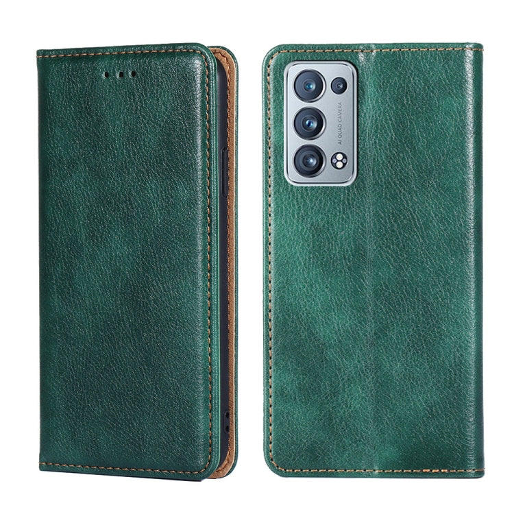 For OPPO Reno6 Pro Plus 5G Gloss Oil Solid Color Magnetic Leather Phone Case