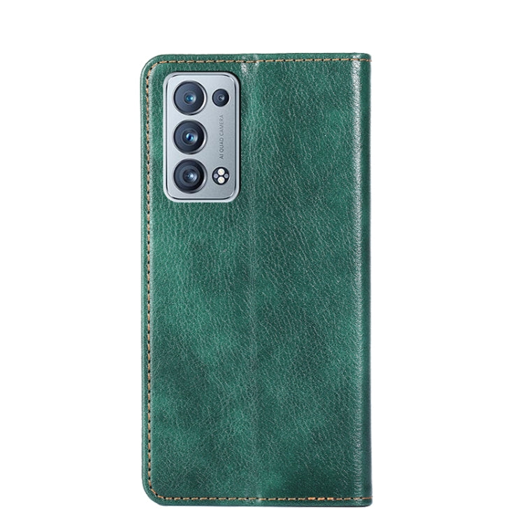 For OPPO Reno6 Pro Plus 5G Gloss Oil Solid Color Magnetic Leather Phone Case