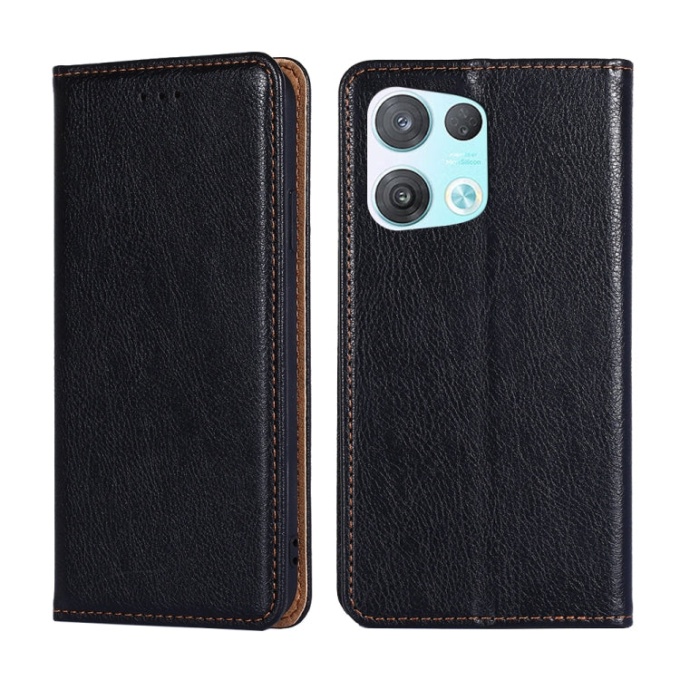 For OPPO Reno8 Pro 5G Gloss Oil Solid Color Magnetic Leather Phone Case