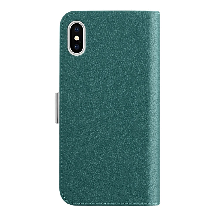 For iPhone X / XS Candy Color Litchi Texture Leather Phone Case