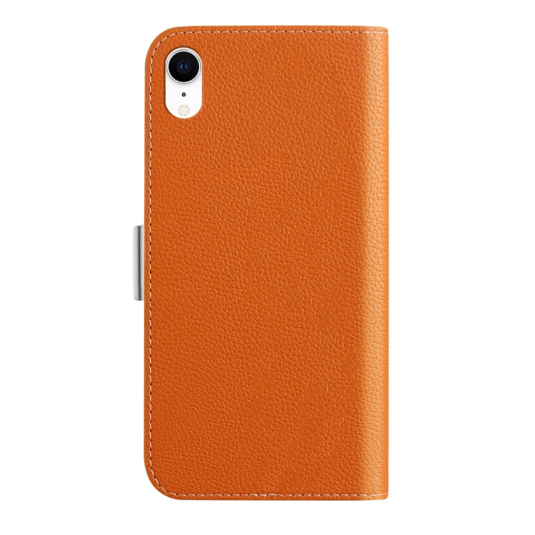 For iPhone XR Candy Color Litchi Texture Leather Phone Case