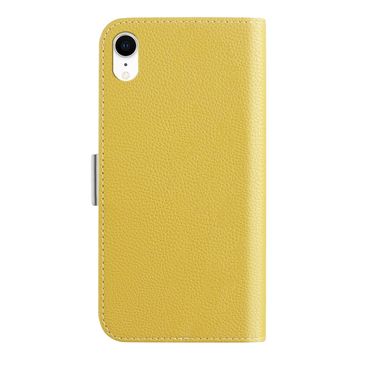 For iPhone XR Candy Color Litchi Texture Leather Phone Case