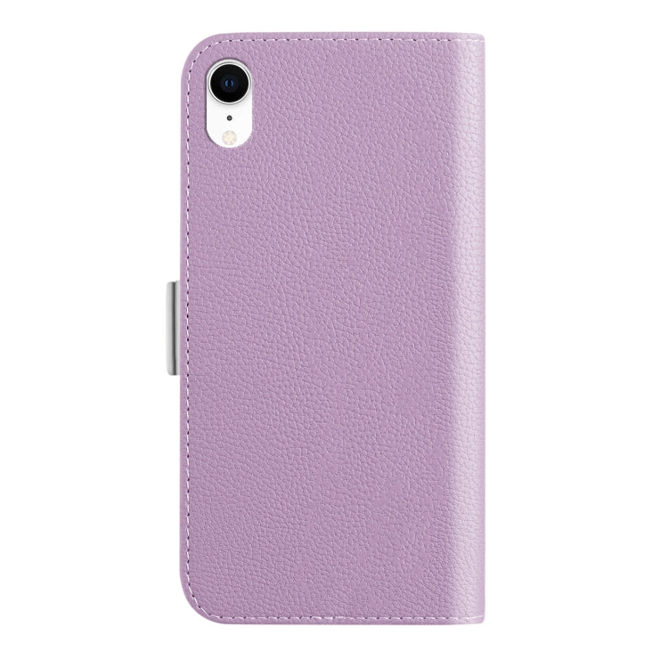 For iPhone XR Candy Color Litchi Texture Leather Phone Case