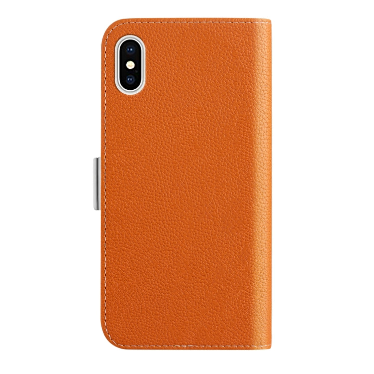 For iPhone XS Max Candy Color Litchi Texture Leather Phone Case