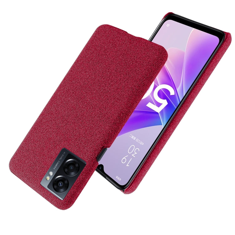 For OPPO A57 5G Cloth Coated Hard Plastic Phone Case
