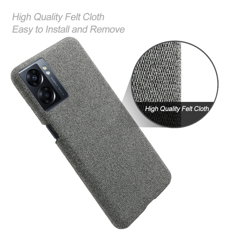 For OPPO A57 5G Cloth Coated Hard Plastic Phone Case