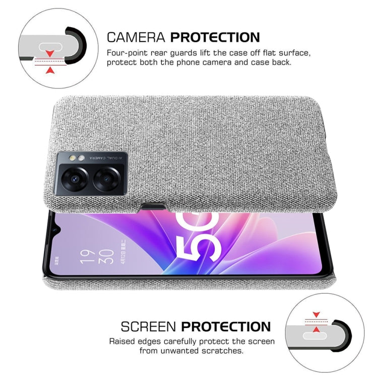 For OPPO A57 5G Cloth Coated Hard Plastic Phone Case