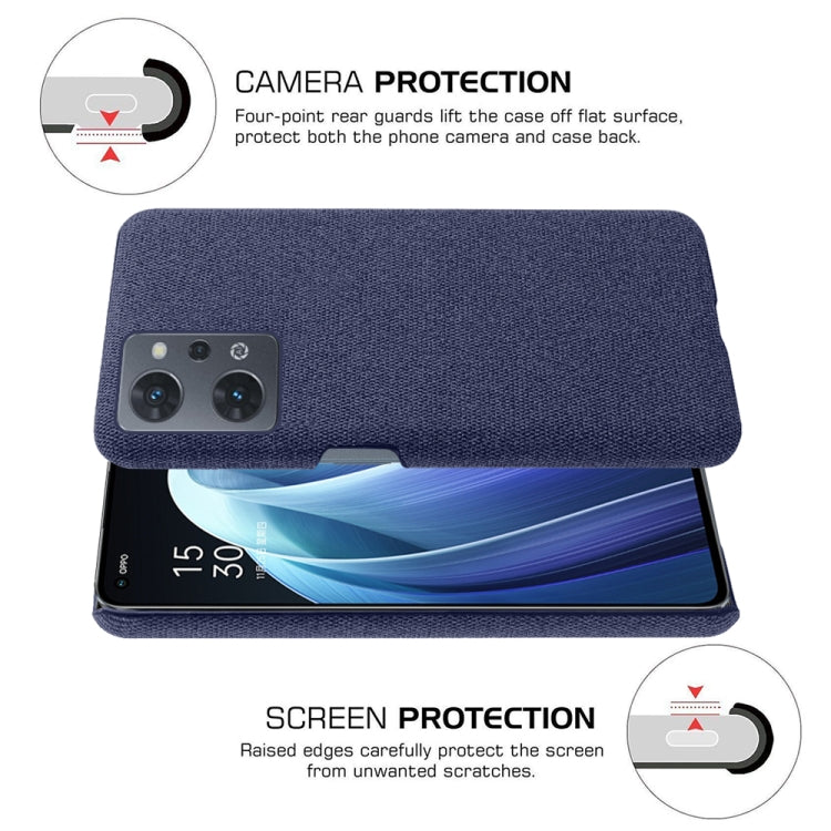 For OPPO Reno7 A Cloth Coated Hard Plastic Phone Case