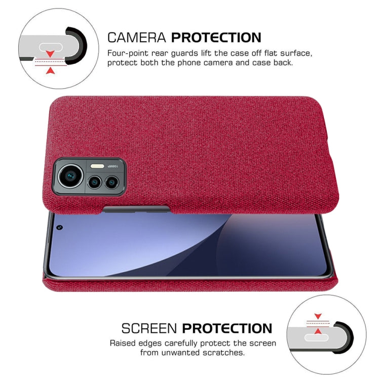 For Xiaomi 12 Lite Eurasian Cloth Coated Hard Plastic Phone Case