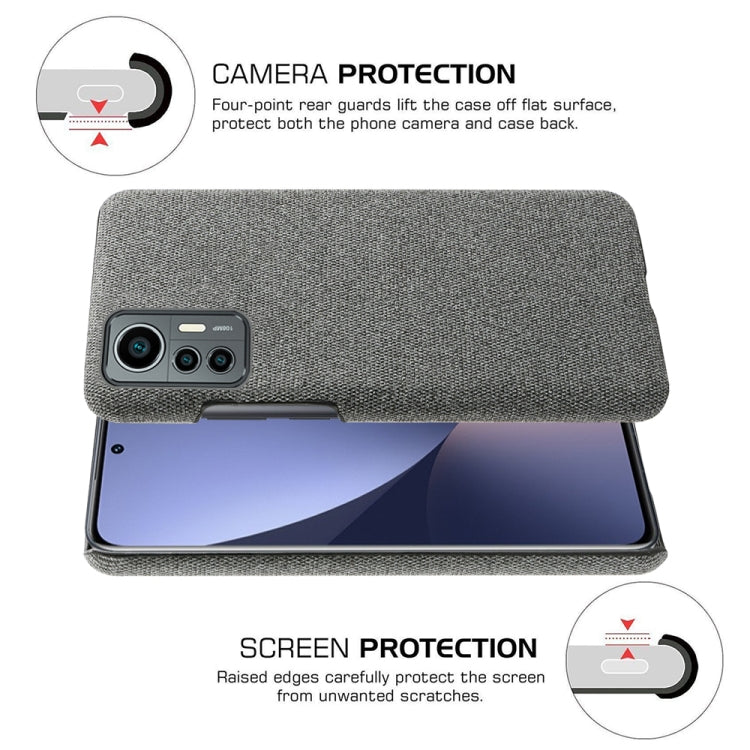 For Xiaomi 12 Lite Eurasian Cloth Coated Hard Plastic Phone Case
