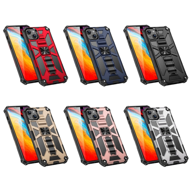 For iPhone 14 Armor Shockproof TPU + PC Magnetic Protective Phone Case with Holder