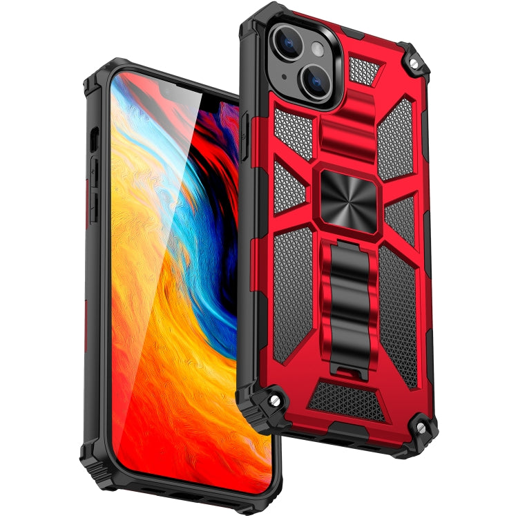 For iPhone 14 Armor Shockproof TPU + PC Magnetic Protective Phone Case with Holder