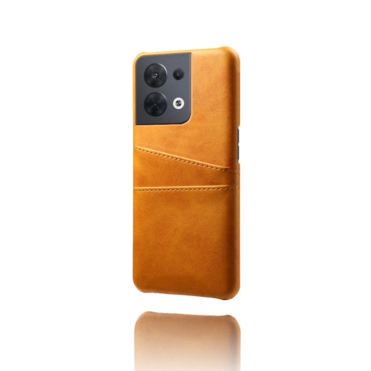 For OPPO A57 5G Dual Card Slots Calf Texture PC Leather Phone Case