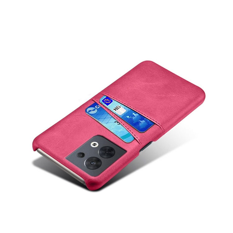 For OPPO A57 5G Dual Card Slots Calf Texture PC Leather Phone Case