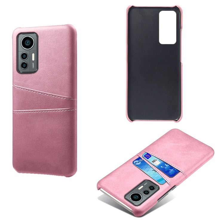 For Xiaomi 12 Lite Eurasian Dual Card Slots Calf Texture PC Leather Phone Case