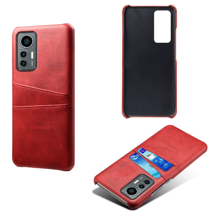 For Xiaomi 12 Lite Eurasian Dual Card Slots Calf Texture PC Leather Phone Case