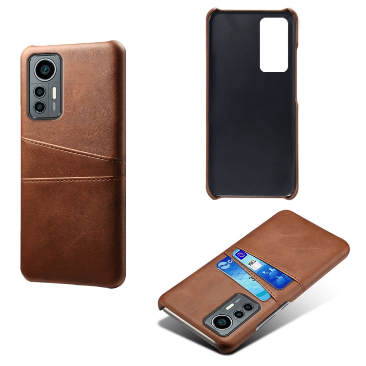 For Xiaomi 12 Lite Eurasian Dual Card Slots Calf Texture PC Leather Phone Case