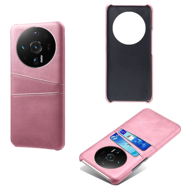 For Xiaomi 12S Ultra Dual Card Slots Calf Texture PC Leather Phone Case