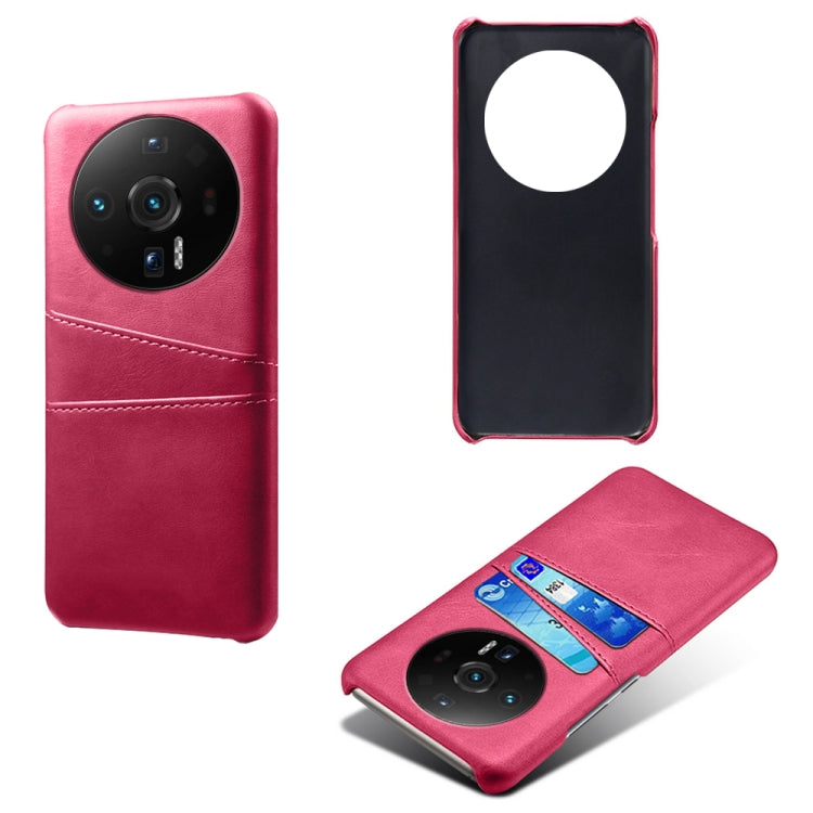 For Xiaomi 12S Ultra Dual Card Slots Calf Texture PC Leather Phone Case