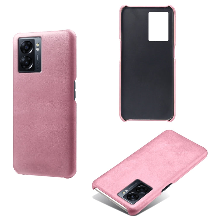 For OPPO A57 5G Calf Texture PC + PU Phone Case