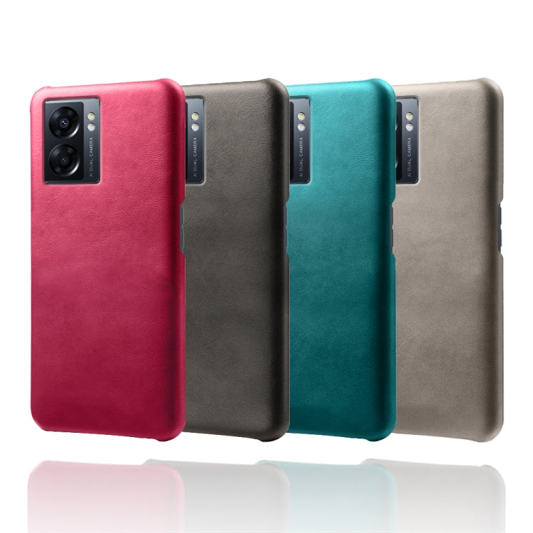 For OPPO A57 5G Calf Texture PC + PU Phone Case