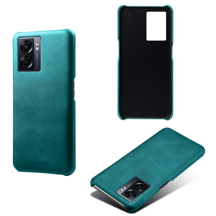 For OPPO A57 5G Calf Texture PC + PU Phone Case