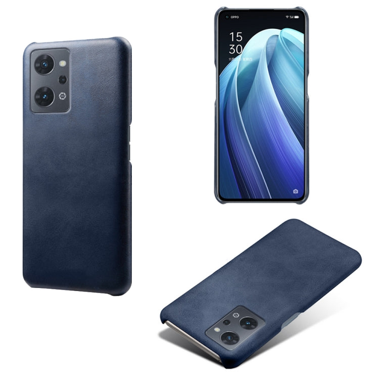 For OPPO Reno7 A Calf Texture PC + PU Phone Case