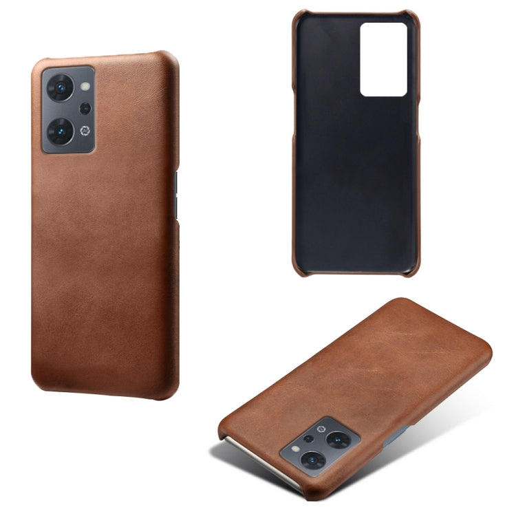 For OPPO Reno7 A Calf Texture PC + PU Phone Case