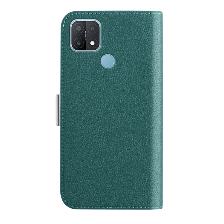 For OPPO A15 Candy Color Litchi Texture Leather Phone Case
