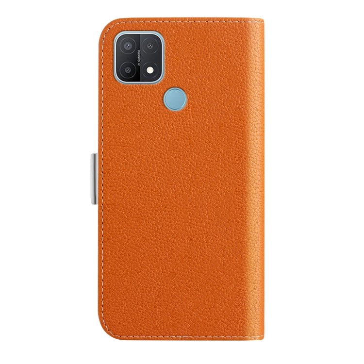 For OPPO A15 Candy Color Litchi Texture Leather Phone Case