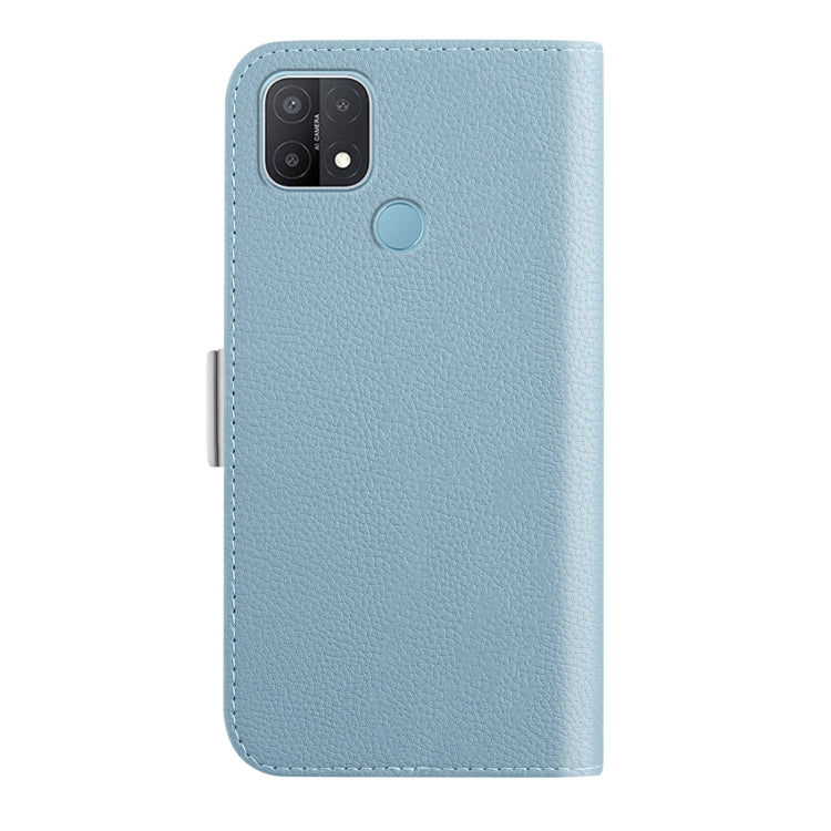 For OPPO A15 Candy Color Litchi Texture Leather Phone Case