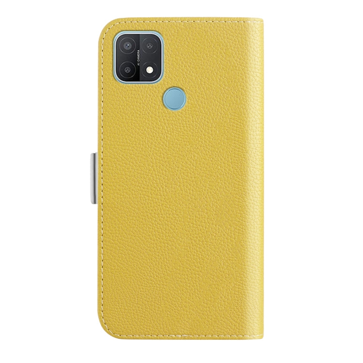 For OPPO A15 Candy Color Litchi Texture Leather Phone Case