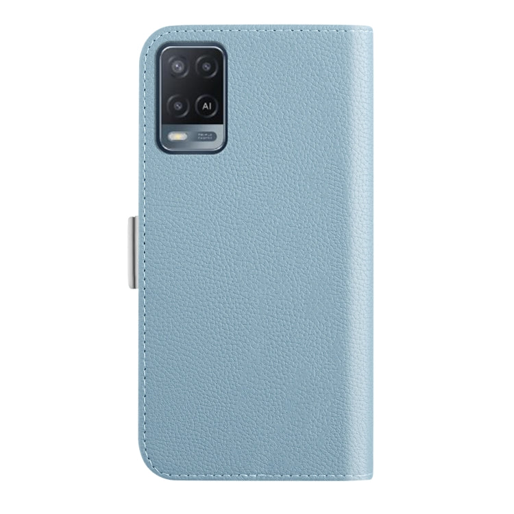 For OPPO A54 4G Candy Color Litchi Texture Leather Phone Case