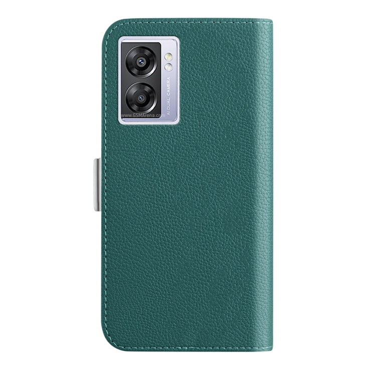 For OPPO A57 5G 2022 Candy Color Litchi Texture Leather Phone Case