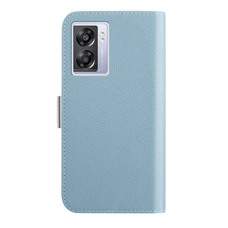 For OPPO A57 5G 2022 Candy Color Litchi Texture Leather Phone Case