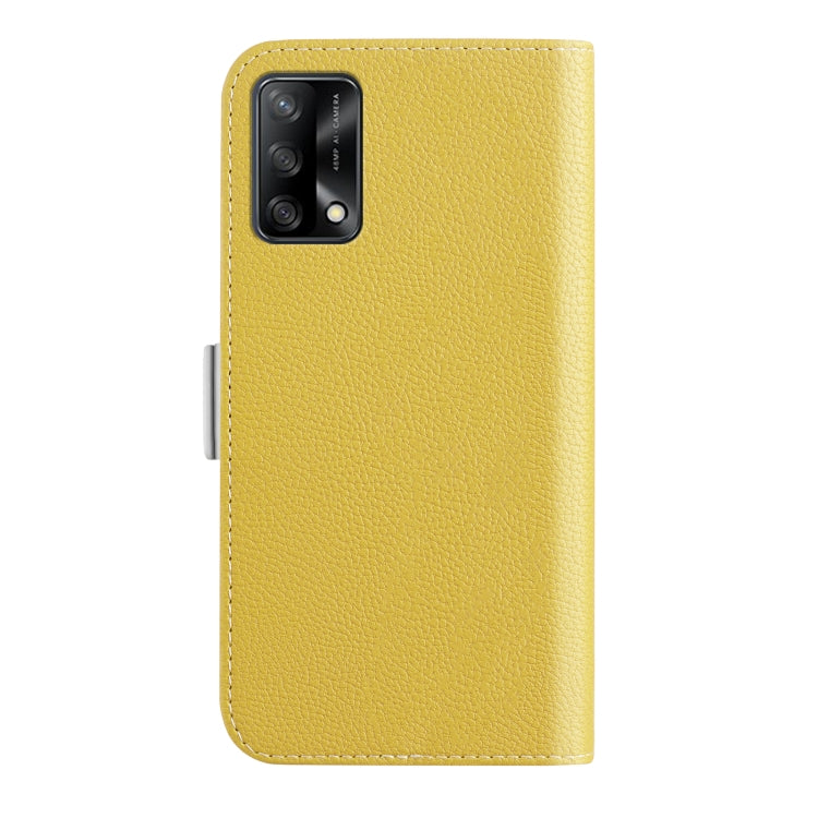 For OPPO A74 4G Candy Color Litchi Texture Leather Phone Case