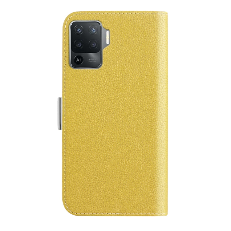 For OPPO A94 4G Candy Color Litchi Texture Leather Phone Case