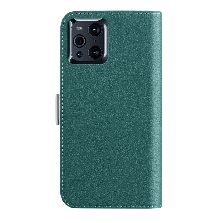 For OPPO Find X3 Candy Color Litchi Texture Leather Phone Case
