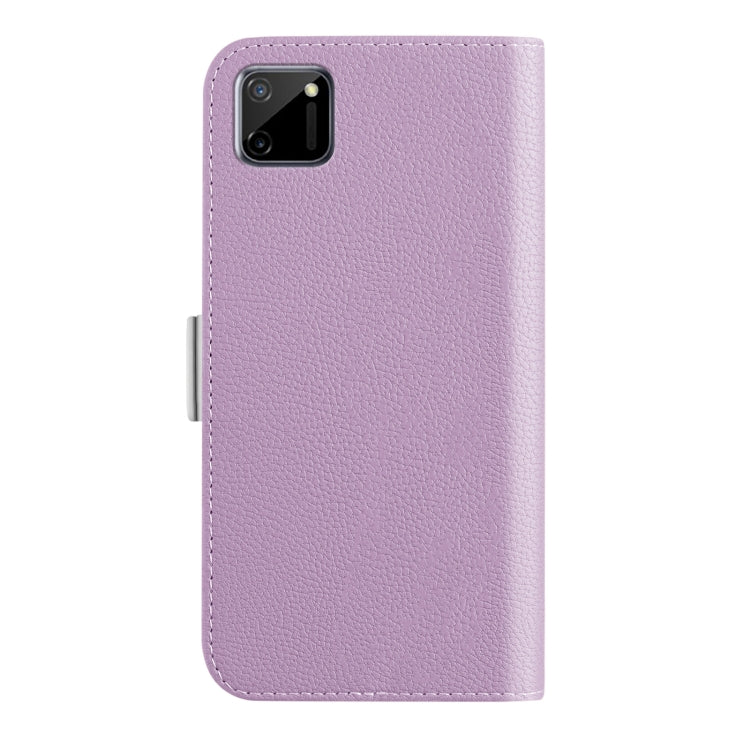 For OPPO Realme C11 Candy Color Litchi Texture Leather Phone Case